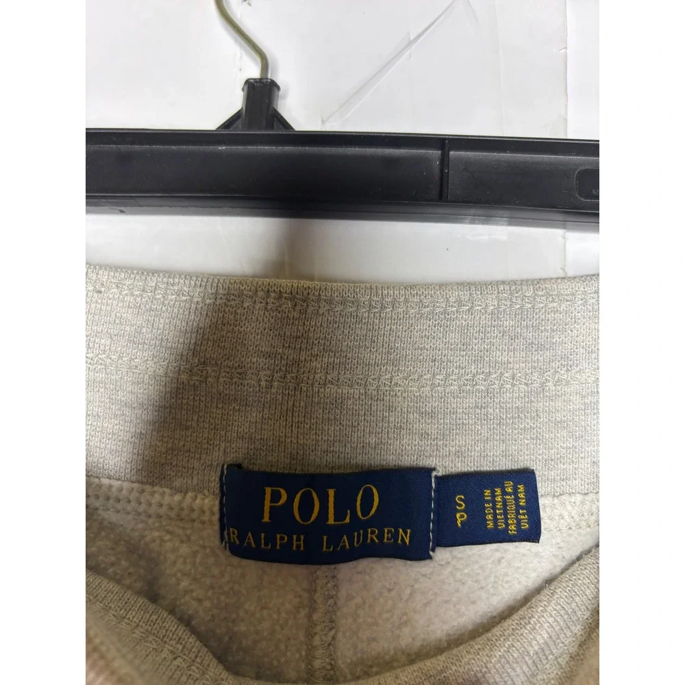Polo Ralph Lauren Mens Small Heather Grey Fleece Sweatpants Pony Logo Joggers